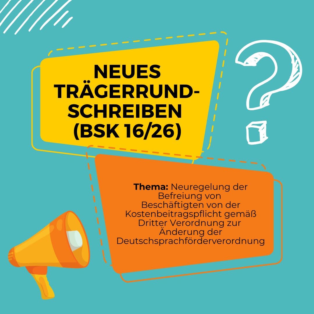 Mehr über den Artikel erfahren Trägerrundschreiben BSK 16/26